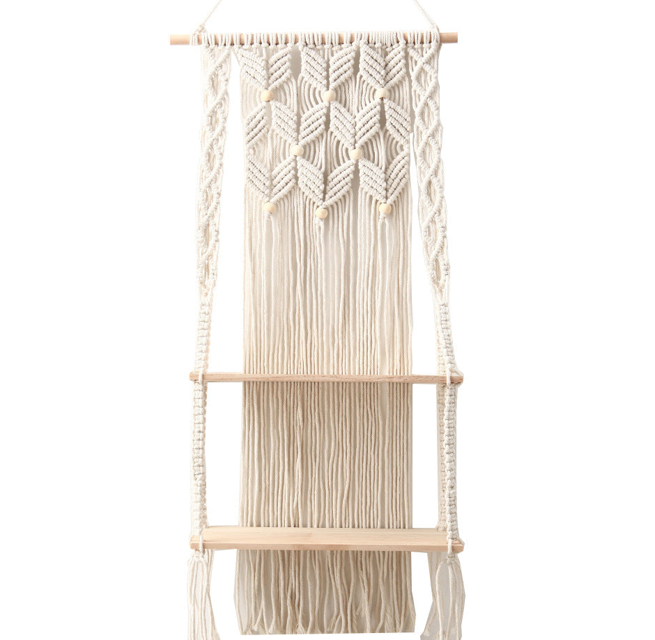 Two-Layer Cotton Rope Shelf
