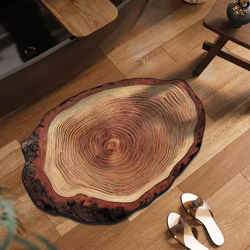 Wood Grain Bath Mat - 23.6x35.4 Inches