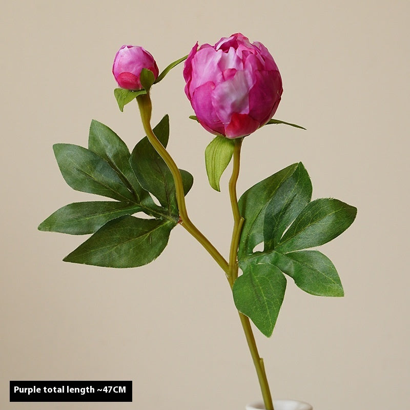 Artificial Peony Flowers - 2 Stems