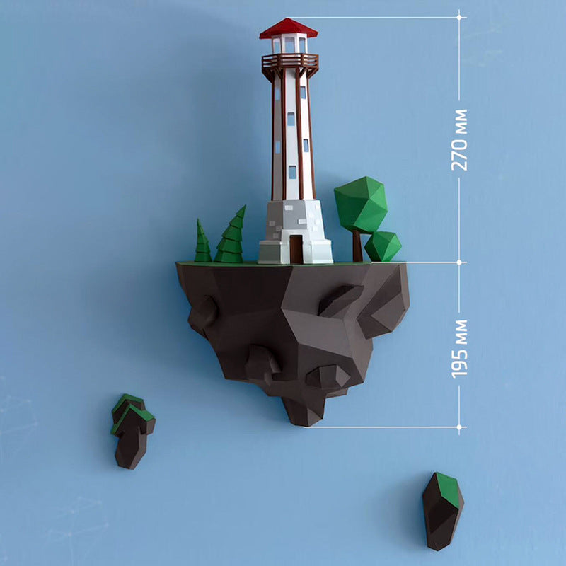 Island Lighthouse Paper Model - 46cm