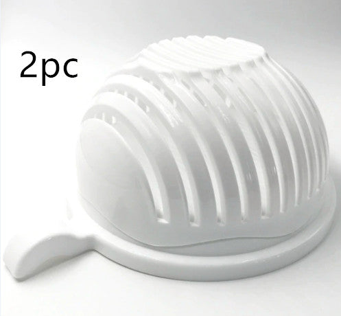 Premium Salad Cutter Bowl - Professional Vegetable & Fruit Chopper