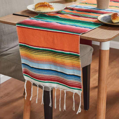 Woven Beach Blanket with Tassels