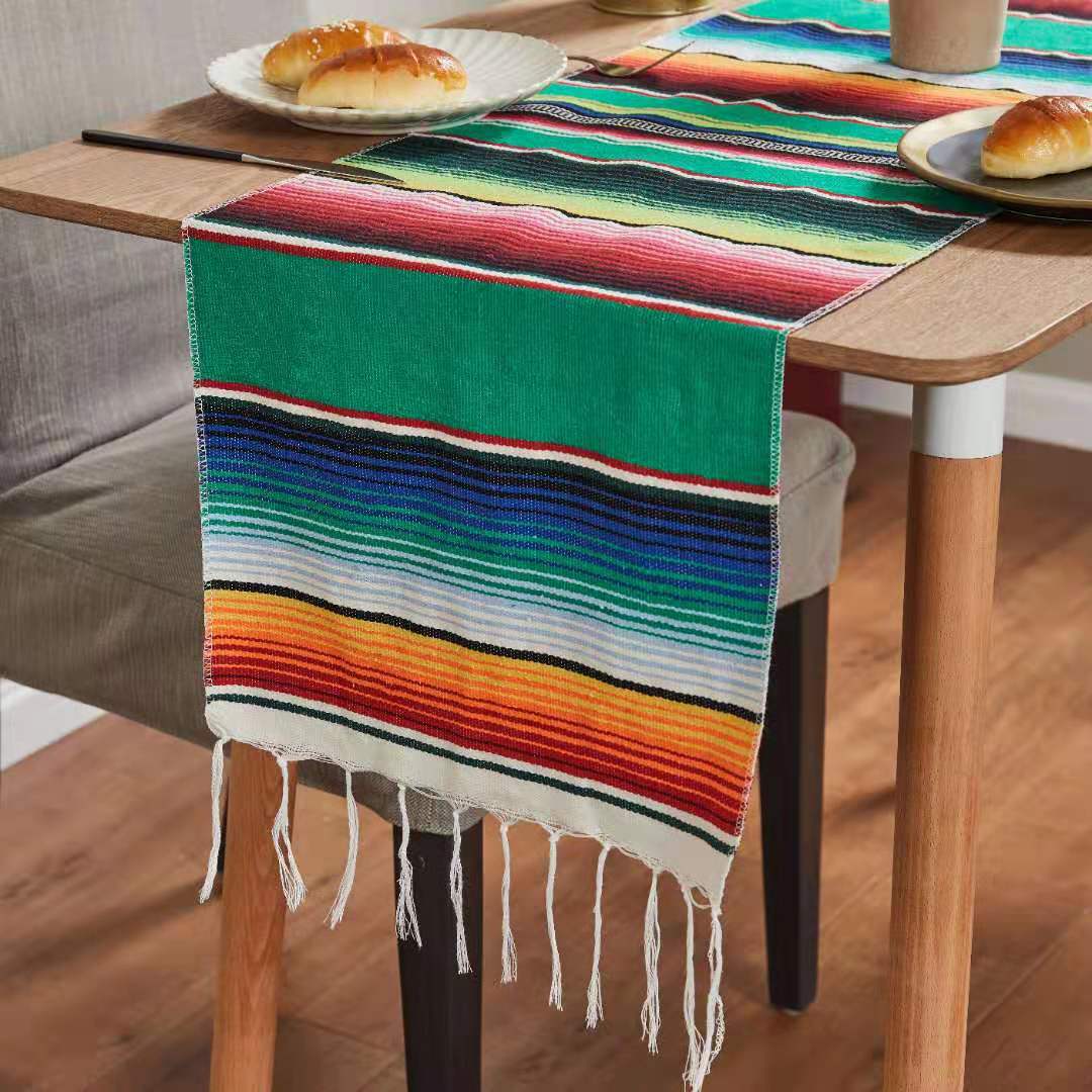 Woven Beach Blanket with Tassels