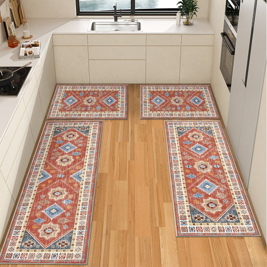 Boho Kitchen Rug Set - 4 Pieces