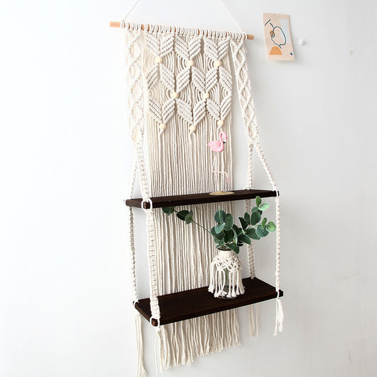 Two-Layer Cotton Rope Shelf