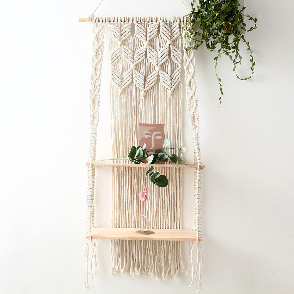 Two-Layer Cotton Rope Shelf
