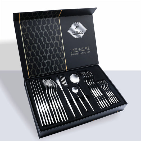 24-Piece Stainless Steel Knife Set