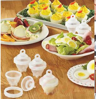 Hard Boil Egg Cooker Set - 6 Pods with Egg Separator