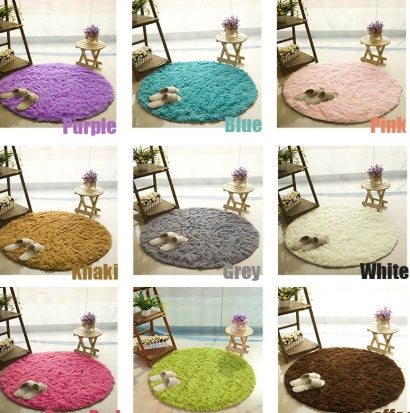 Fluffy Round Faux Fur Rug