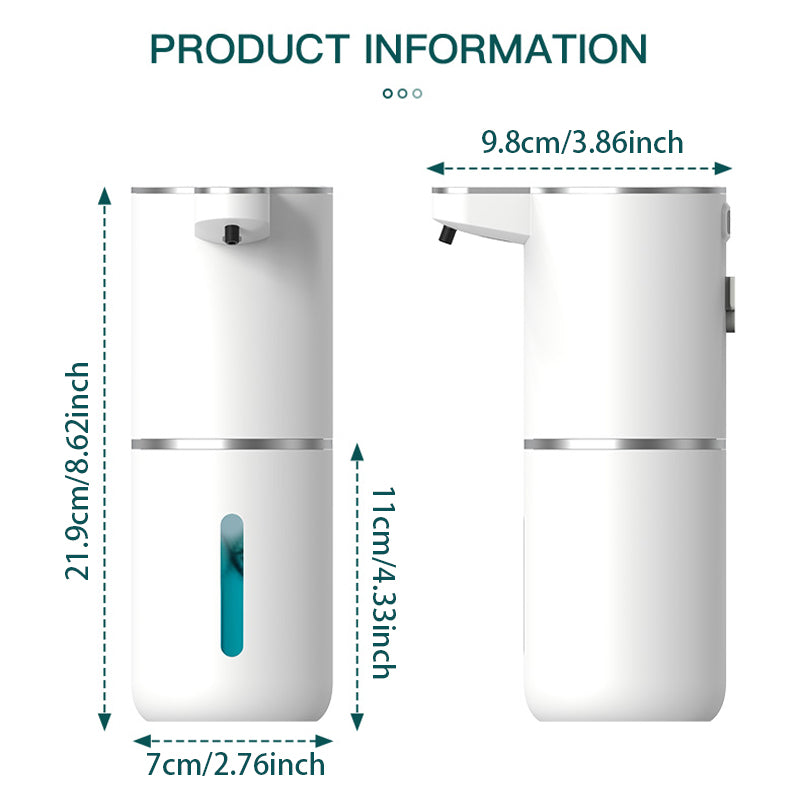Touchless Automatic Soap Dispenser - 380ml USB Rechargeable Foaming Dispenser