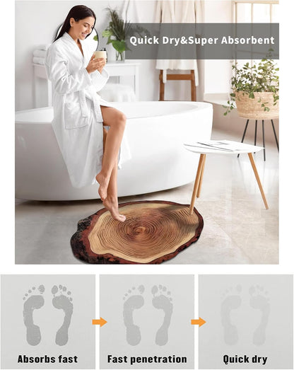 Wood Grain Bath Mat - 23.6x35.4 Inches