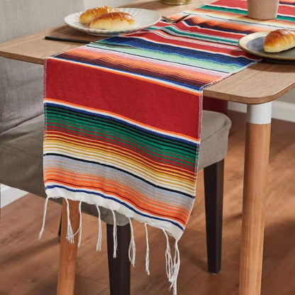 Woven Beach Blanket with Tassels