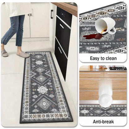 Boho Kitchen Rug Set - 3 Pieces