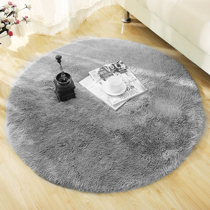 Fluffy Round Faux Fur Rug