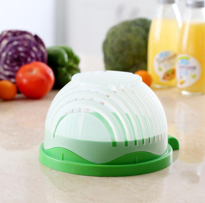 Premium Salad Cutter Bowl - Professional Vegetable & Fruit Chopper