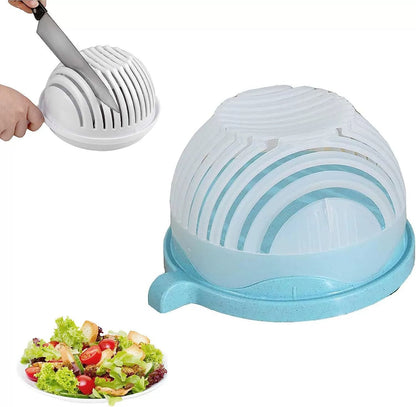Premium Salad Cutter Bowl - Professional Vegetable & Fruit Chopper