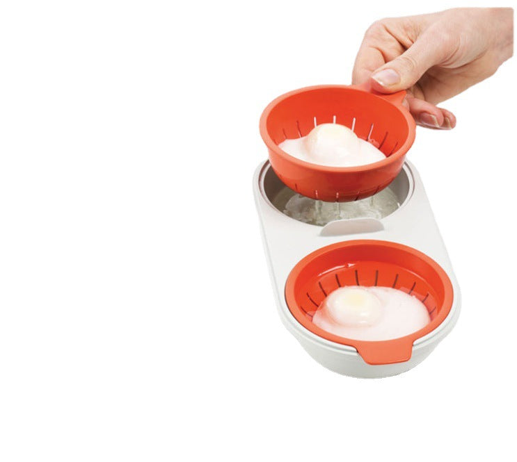 Microwave Egg Poacher - Double Cup Egg Cooker Set