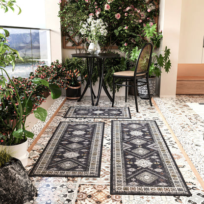 Boho Kitchen Rug Set - 3 Pieces