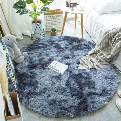 Fluffy Round Faux Fur Rug