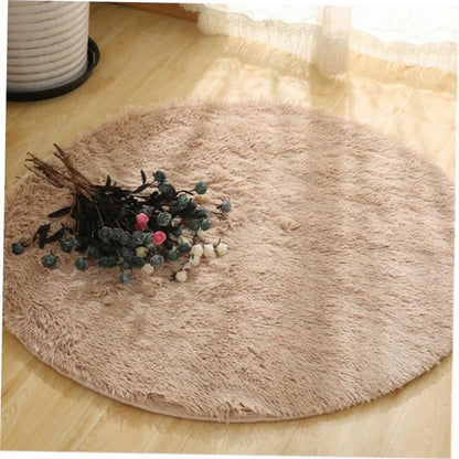 Fluffy Round Faux Fur Rug