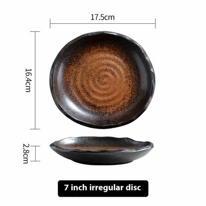 Retro Tableware Creative Irregular Plate