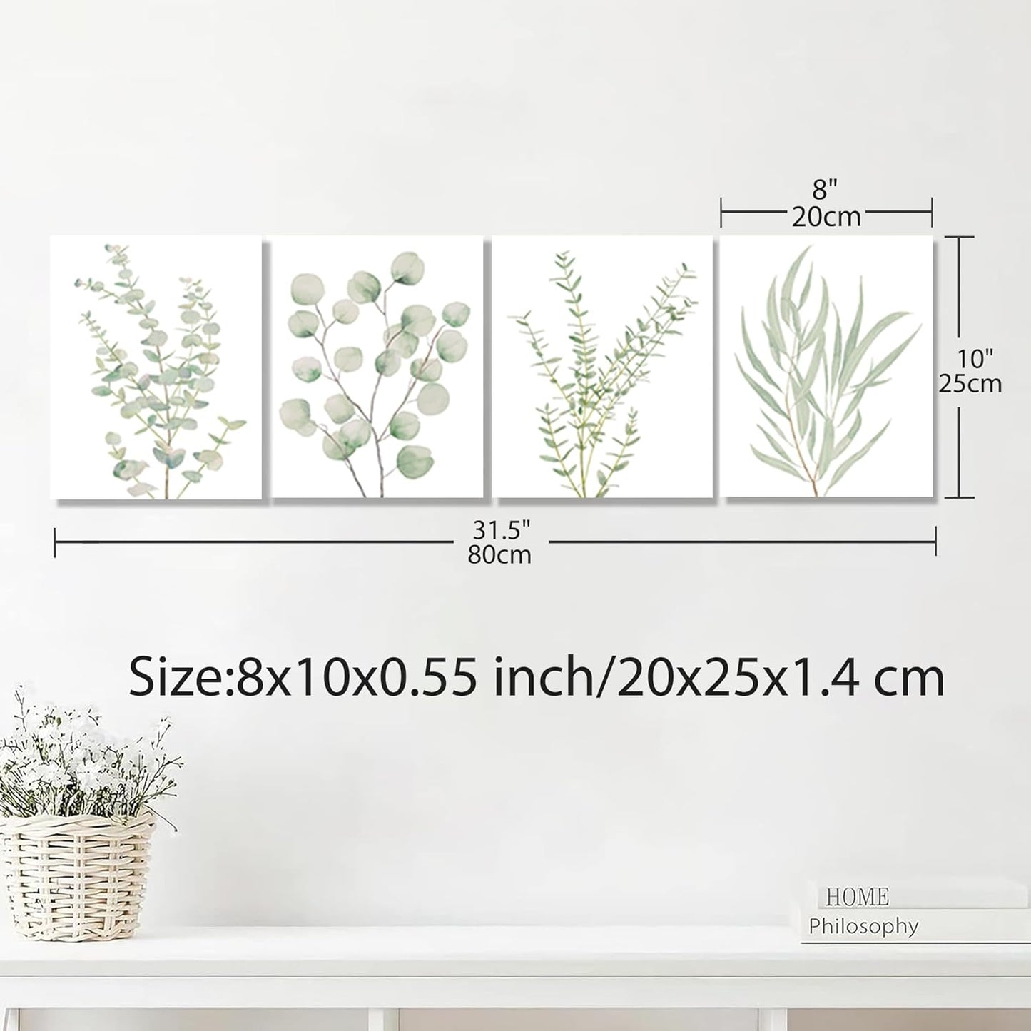 Botanical Canvas Set - 4 Pieces
