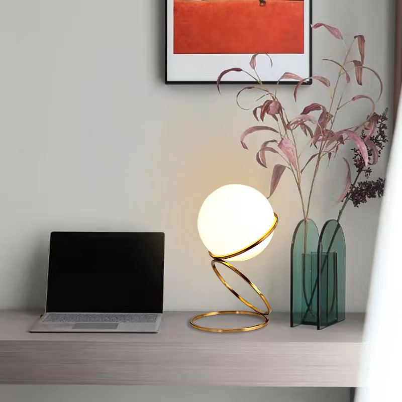 Modern Ball Table Lamp - Elegant Bedside Lighting for Bedroom & Living Room