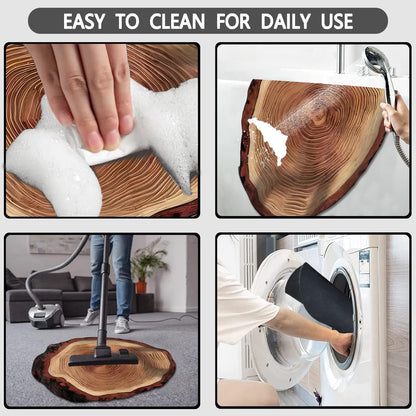 Wood Grain Bath Mat - 23.6x35.4 Inches