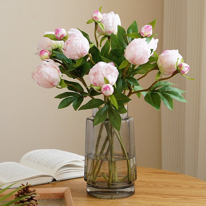 Artificial Peony Flowers - 2 Stems