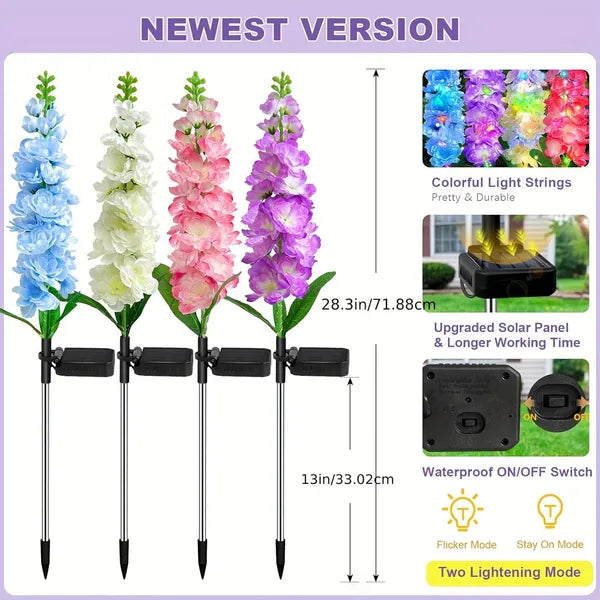 Solar Hyacinth Flower Light - Color-Changing