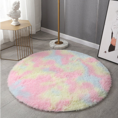 Fluffy Round Faux Fur Rug
