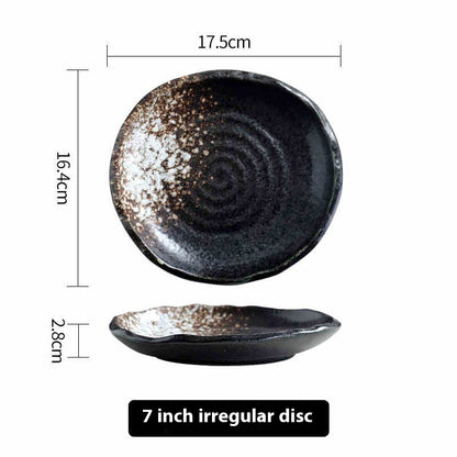 Retro Tableware Creative Irregular Plate