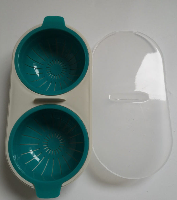 Microwave Egg Poacher - Double Cup Egg Cooker Set