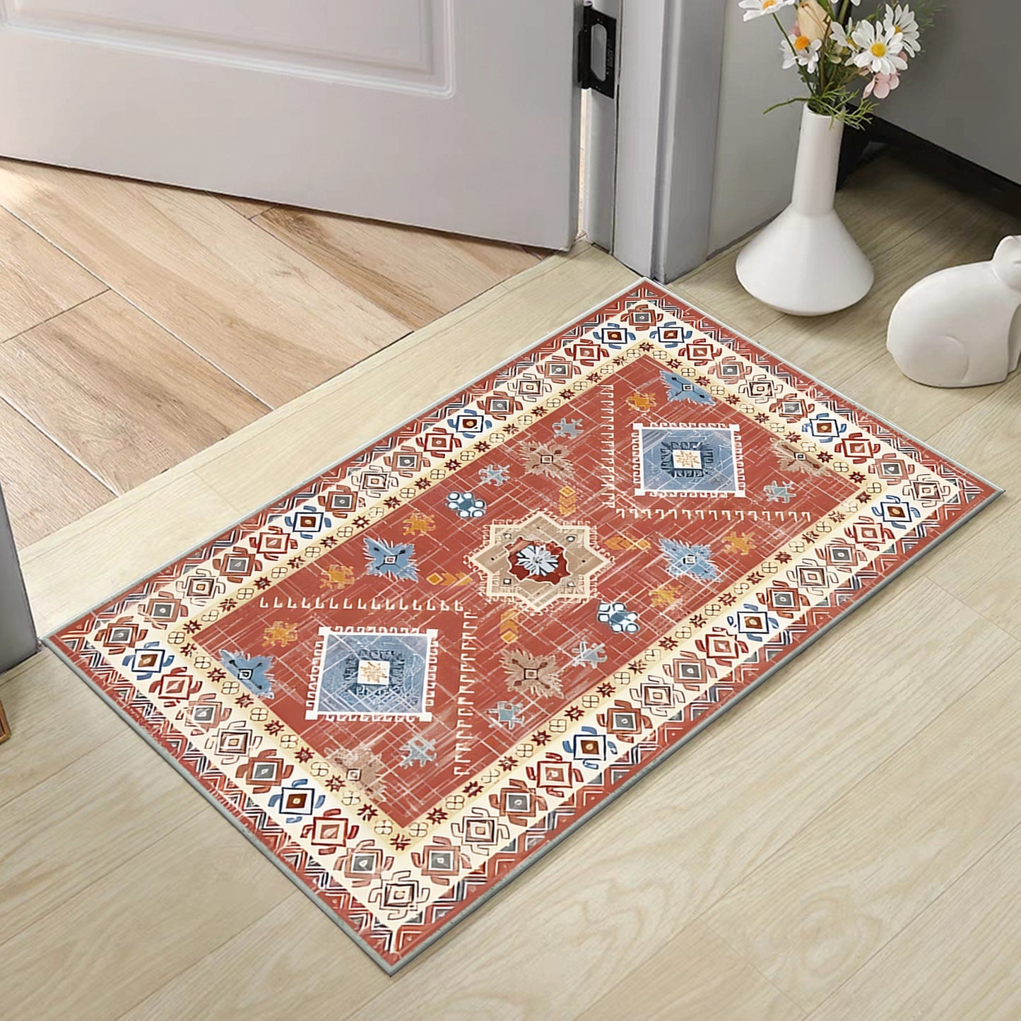 Boho Kitchen Rug Set - 4 Pieces