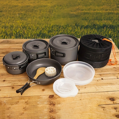 Folding Camping Pot Set - RV Outdoor Cookware for 1-3 People
