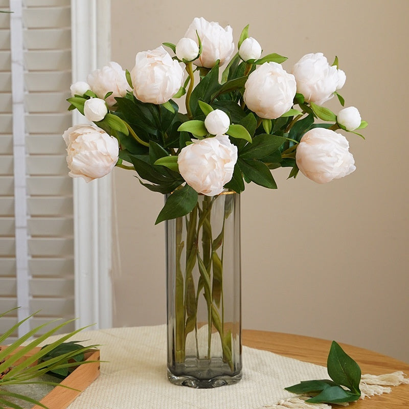 Artificial Peony Flowers - 2 Stems