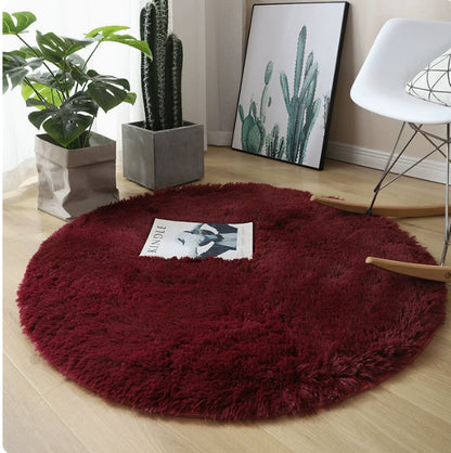 Fluffy Round Faux Fur Rug