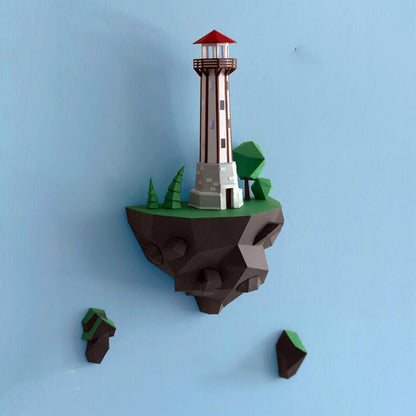 Island Lighthouse Paper Model - 46cm